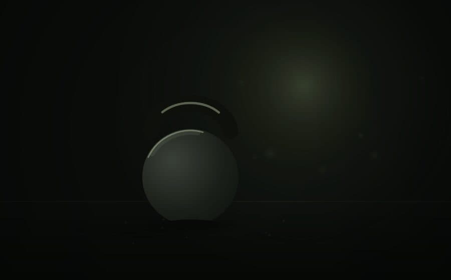 Kettlebell im dunklen Studio
